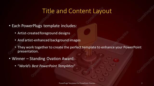 Title and Content presentation slide layout