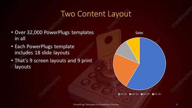 Two Content presentation slide layout
