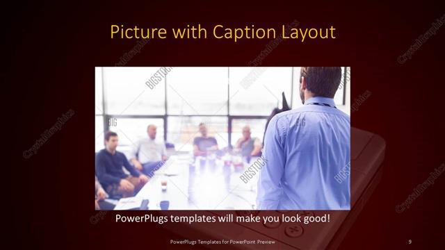 Picture with Caption presentation slide layout