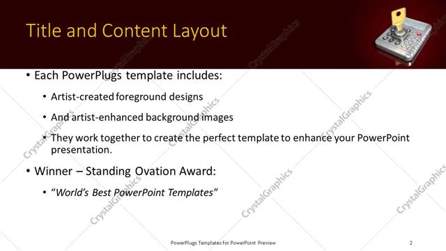 Title and Content presentation slide layout