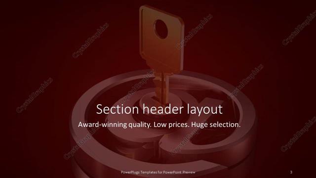 Section Header presentation slide layout