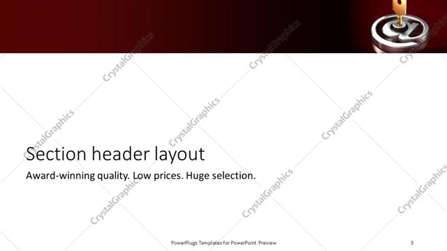 Section Header presentation slide layout