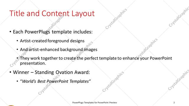 Title and Content presentation slide layout