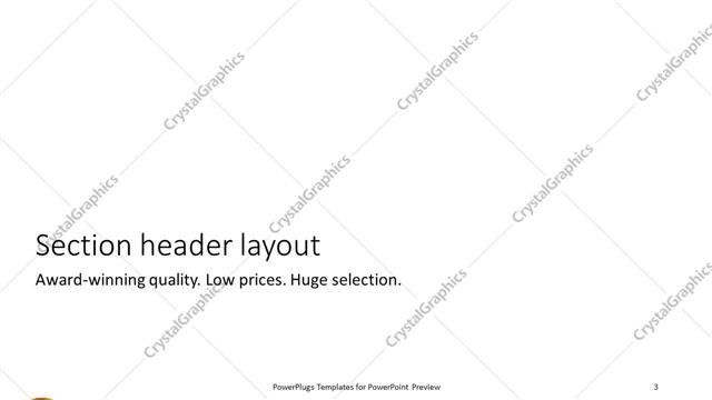 Section Header presentation slide layout