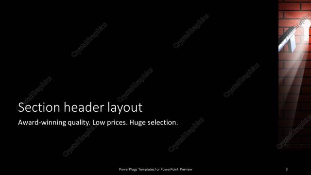 Section Header presentation slide layout