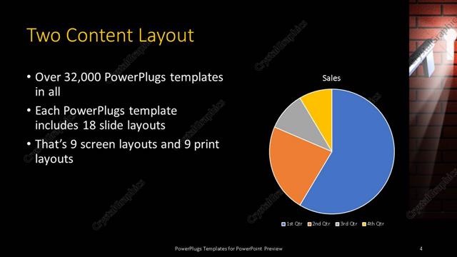 Two Content presentation slide layout