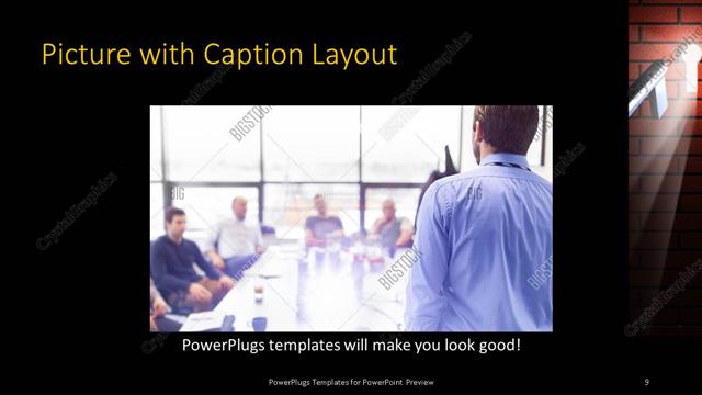Picture with Caption presentation slide layout