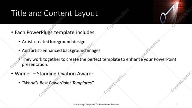 Title and Content presentation slide layout