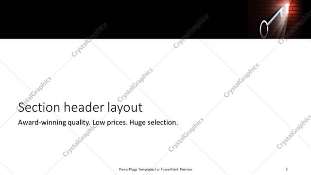 Section Header presentation slide layout