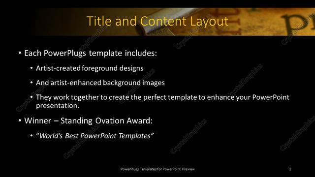 Title and Content presentation slide layout