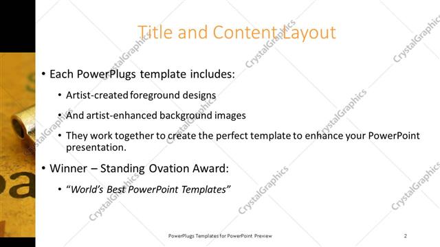 Title and Content presentation slide layout