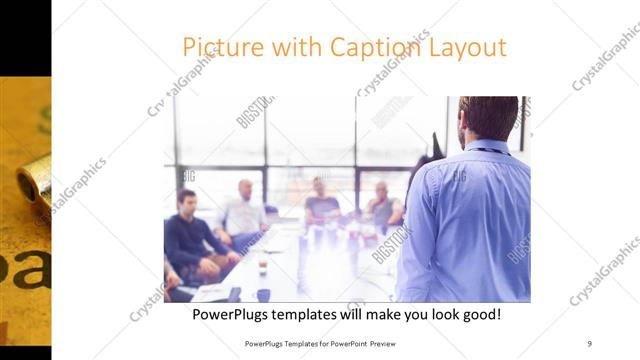 Picture with Caption presentation slide layout