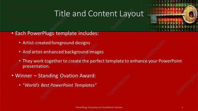 Title and Content presentation slide layout