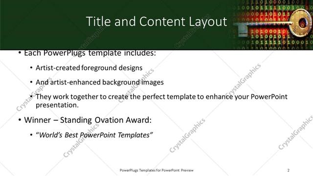 Title and Content presentation slide layout