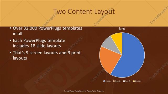 Two Content presentation slide layout