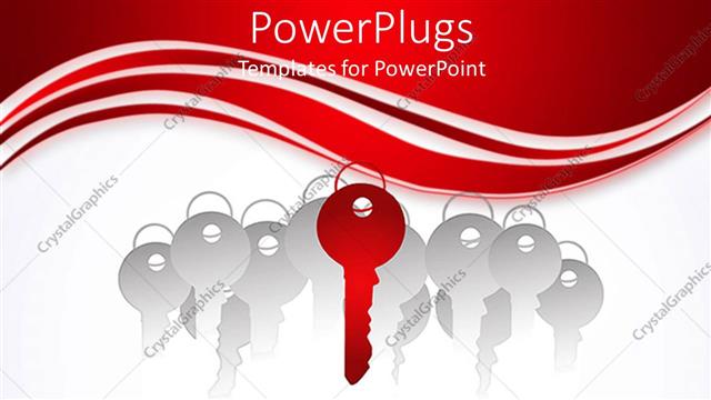  Presentation with solution - A key with a number of keys in the background