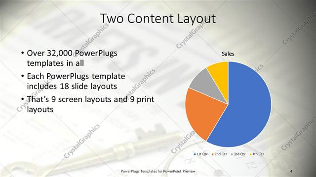Two Content presentation slide layout