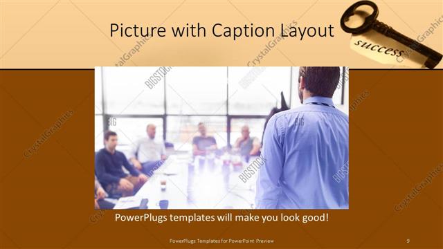 Picture with Caption presentation slide layout
