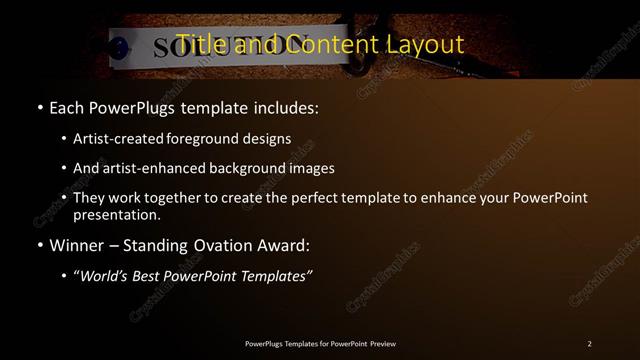 Title and Content presentation slide layout