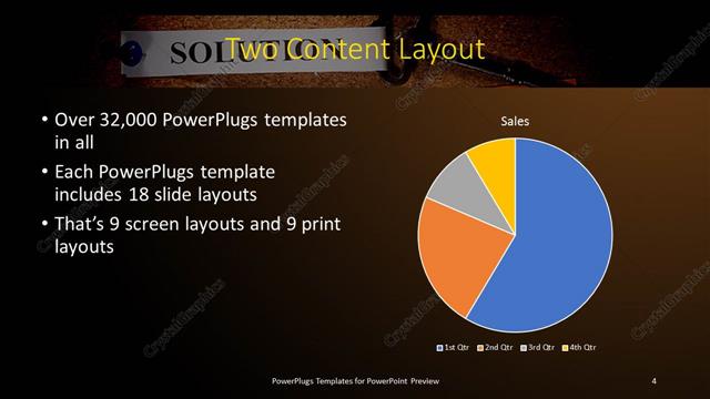 Two Content presentation slide layout