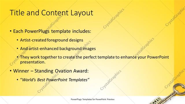 Title and Content presentation slide layout