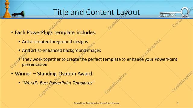Title and Content presentation slide layout