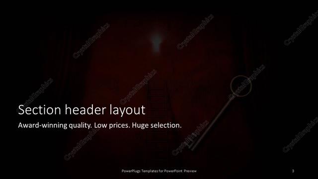 Section Header presentation slide layout