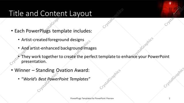 Title and Content presentation slide layout