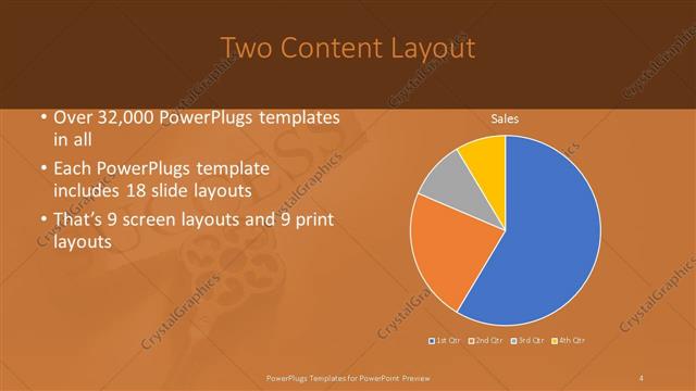 Two Content presentation slide layout