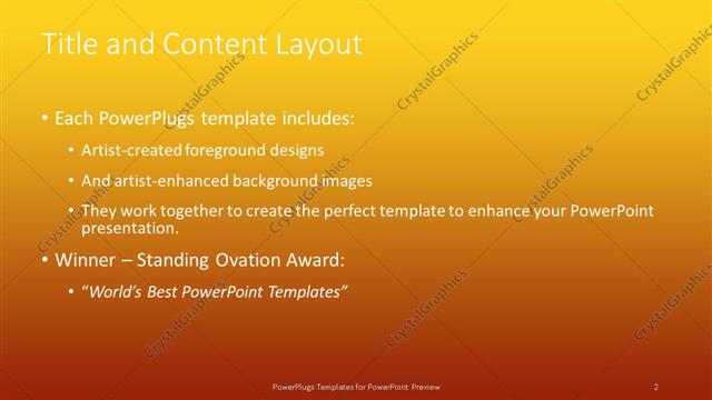 Title and Content presentation slide layout