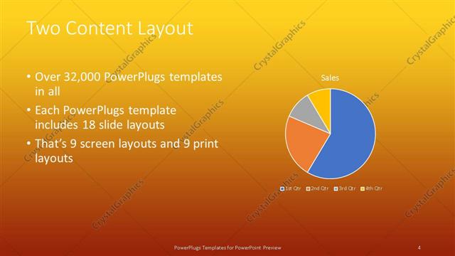 Two Content presentation slide layout