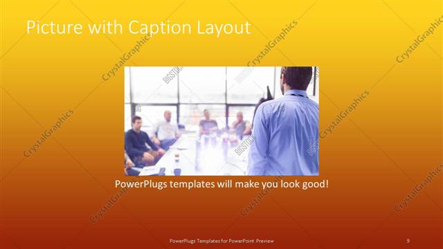 Picture with Caption presentation slide layout