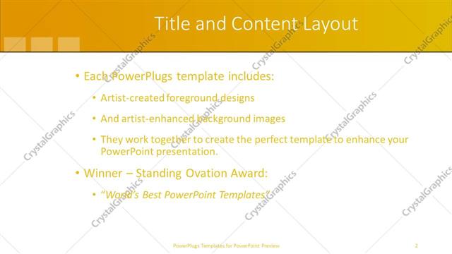 Title and Content presentation slide layout