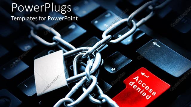  Presentation with order - The keyboard being locked properly in order to deny the access