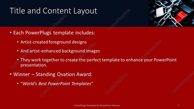 Title and Content presentation slide layout