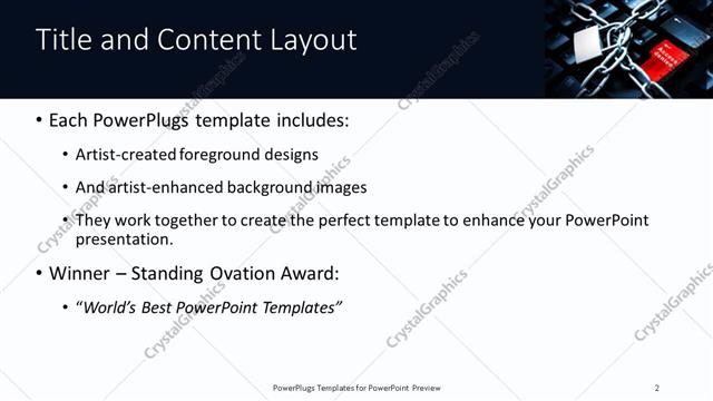 Title and Content presentation slide layout