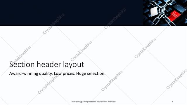 Section Header presentation slide layout