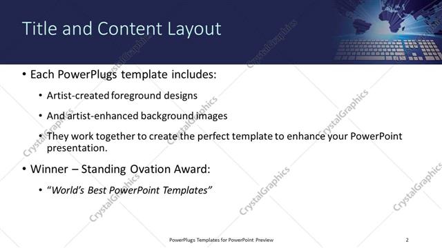 Title and Content presentation slide layout