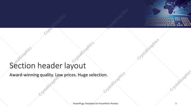 Section Header presentation slide layout