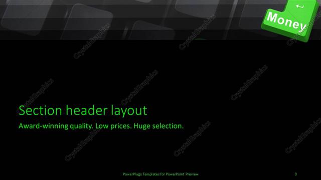Section Header presentation slide layout
