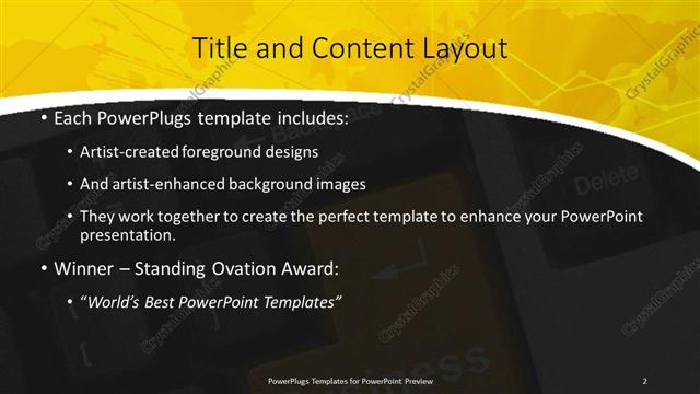 Title and Content presentation slide layout