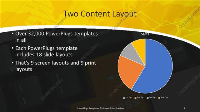 Two Content presentation slide layout