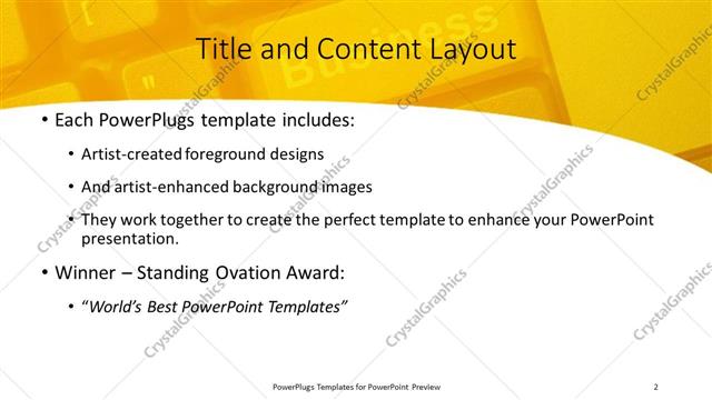 Title and Content presentation slide layout
