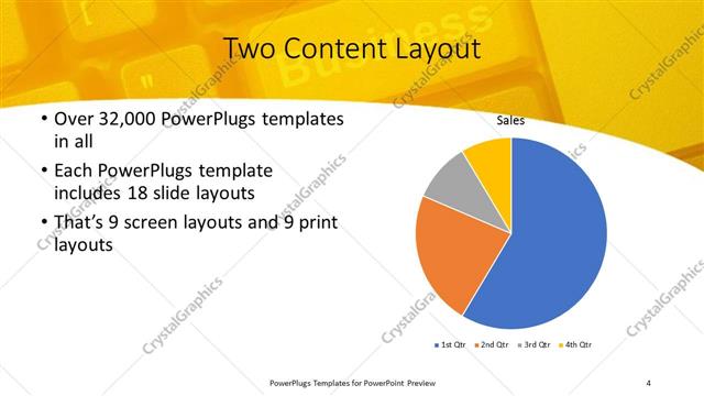 Two Content presentation slide layout