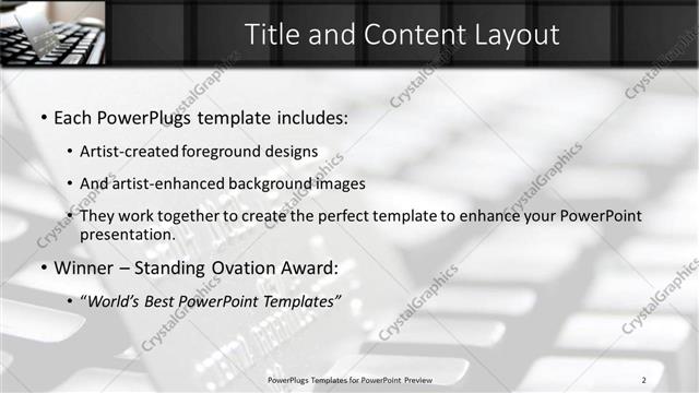Title and Content presentation slide layout