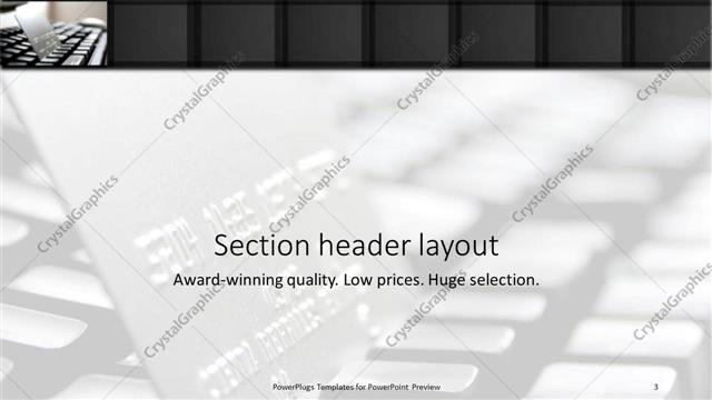 Section Header presentation slide layout
