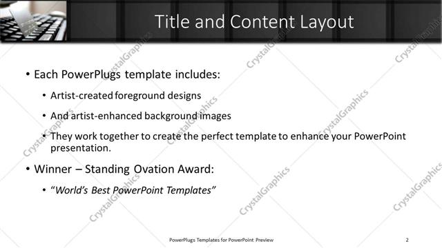Title and Content presentation slide layout