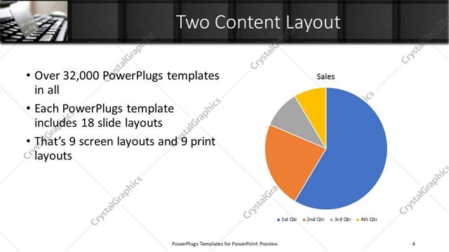 Two Content presentation slide layout