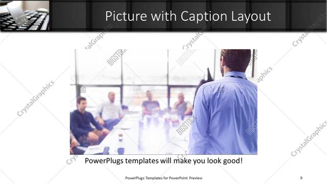 Picture with Caption presentation slide layout