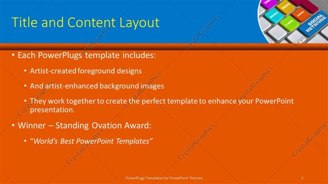 Title and Content presentation slide layout